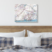 Slag bij Shiloh - Kaart 3 van de burgeroorlog Canvas Afdruk (Insitu (Slaapkamer))