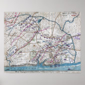 Slag bij Shiloh - Kaart 3 van de burgeroorlog Poster (Voorkant)