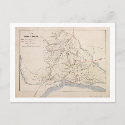 Slag bij Shiloh - Kaart van de burgeroorlog 4 (Voorkant)