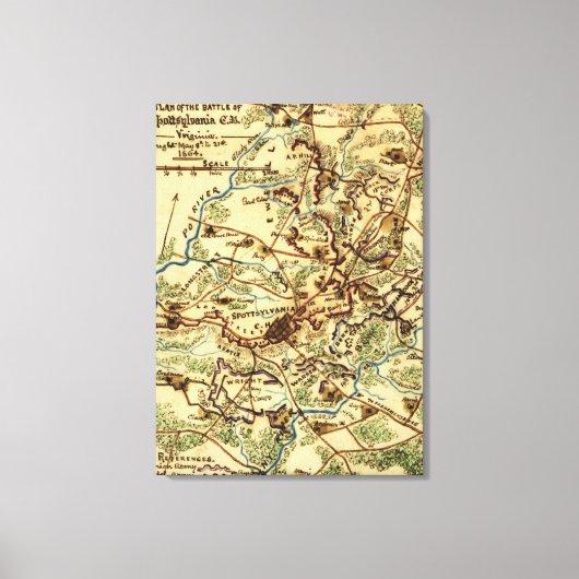 Slag bij Spotsylvania Court House Canvas Afdruk (Voorkant)