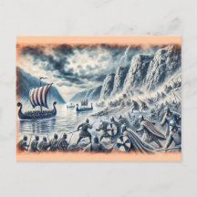 Slag bij Stiklestad in pastel krijttekening