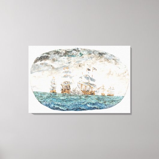 Slag bij Trafalgar 1805 1998 Canvas Afdruk (Voorkant)