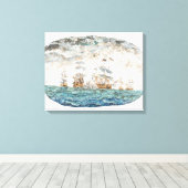 Slag bij Trafalgar 1805 1998 Canvas Afdruk (Insitu (Houten vloer))