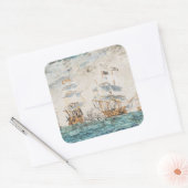 Slag bij Trafalgar 1805 1998 Vierkante Sticker (Envelop)