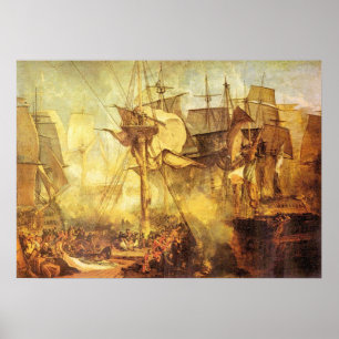 Slag bij Trafalgar door Joseph Mallord Turner Poster