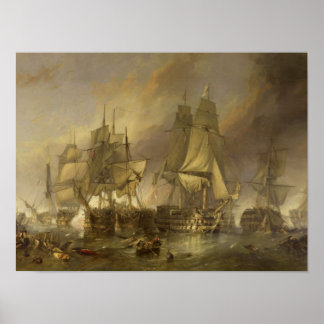 Slag bij Trafalgar Poster W C Stanfield 1836