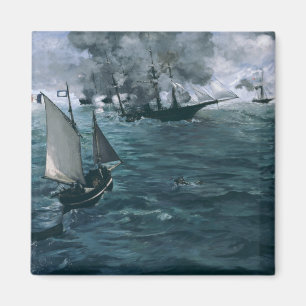 Slag bij USS Kearsarge en CSS Alabama door Manet Magneet