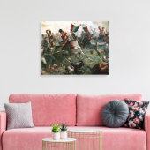 Slag bij Waterloo, 18 juni 1815, 1898 (kleur l) Canvas Afdruk (Insitu (Woonkamer))