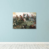 Slag bij Waterloo, 18 juni 1815, 1898 (kleur l) Canvas Afdruk (Insitu (Houten vloer))