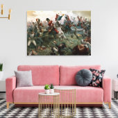 Slag bij Waterloo, 18 juni 1815, 1898 (kleur l) Canvas Afdruk (Insitu (Woonkamer))