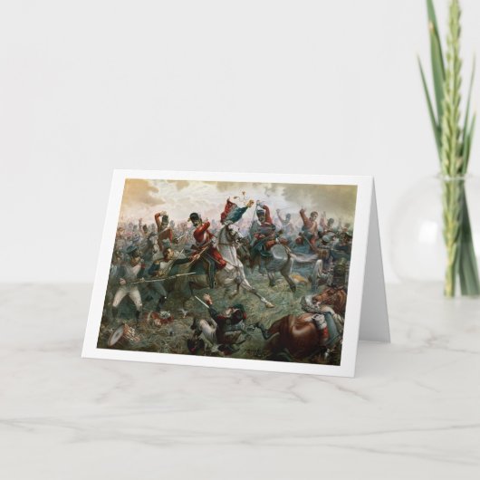 Slag bij Waterloo, 18 juni 1815, 1898 (kleur l) Kaart (Voorkant)