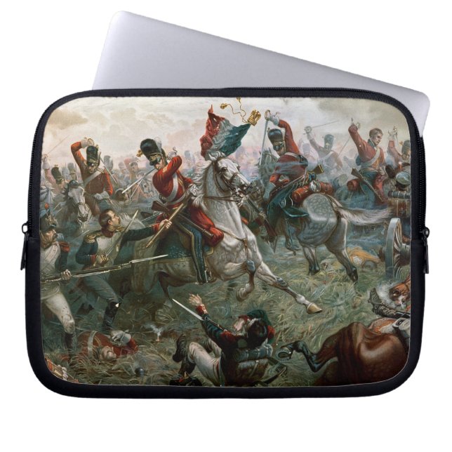 Slag bij Waterloo, 18 juni 1815, 1898 (kleur l) Laptop Sleeve (Voorkant)