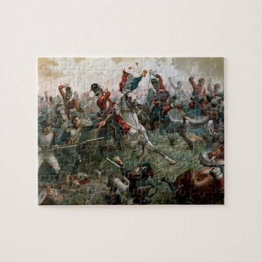 Slag bij Waterloo, 18 juni 1815, 1898 (kleur l) Legpuzzel (Horizontaal)
