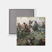 Slag bij Waterloo, 18 juni 1815, 1898 (kleur l) Magneet (Voorkant / Achterkant)