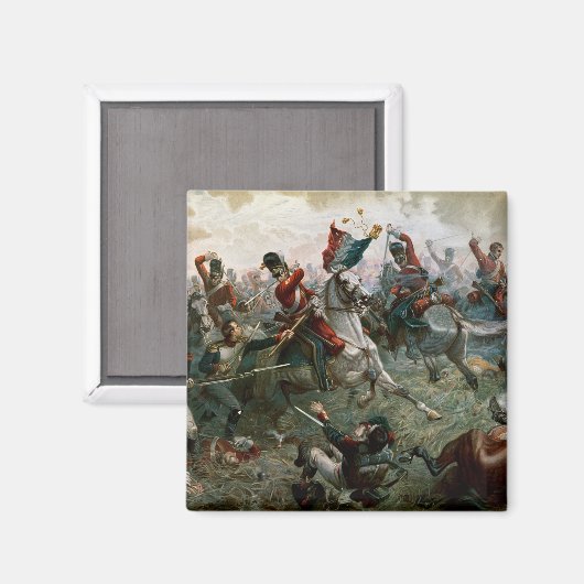Slag bij Waterloo, 18 juni 1815, 1898 (kleur l) Magneet (Voorkant / Achterkant)