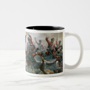 Slag bij Waterloo, 18 juni 1815, 1898 (kleur l) Tweekleurige Koffiemok
