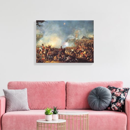 Slag bij Waterloo Canvas Afdruk (Insitu (Woonkamer))