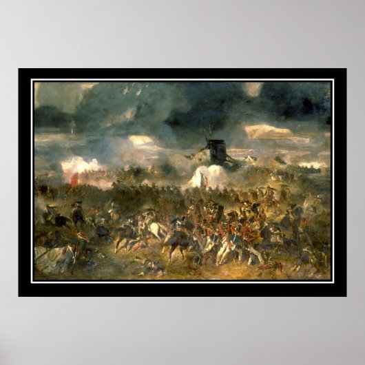 Slag bij Waterloo Vintage Poster (Voorkant)