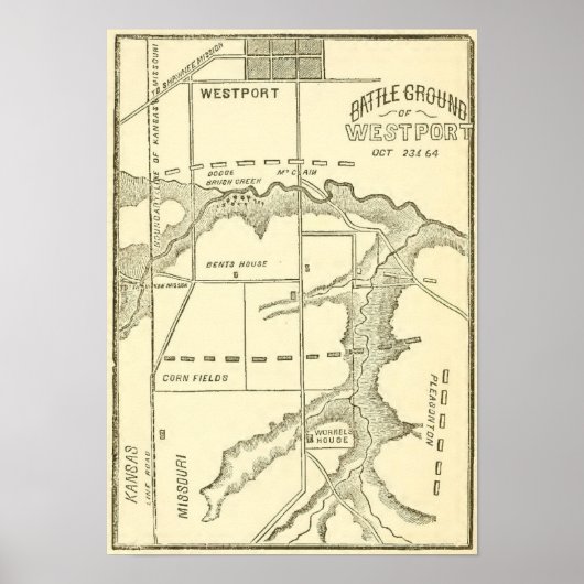 Slag bij Westport Poster (Voorkant)