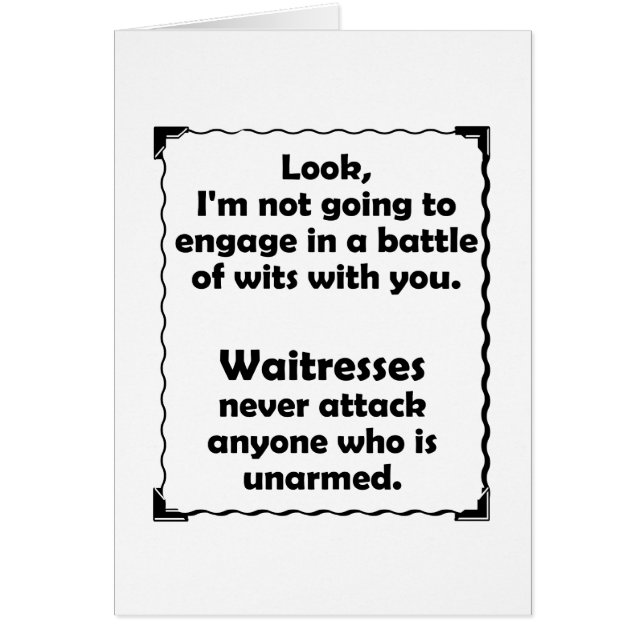 Slag bij Wits Waitress (Voorkant)