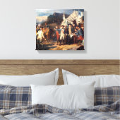 Slag bij Yorktown, Canvas Print (Insitu (Slaapkamer))