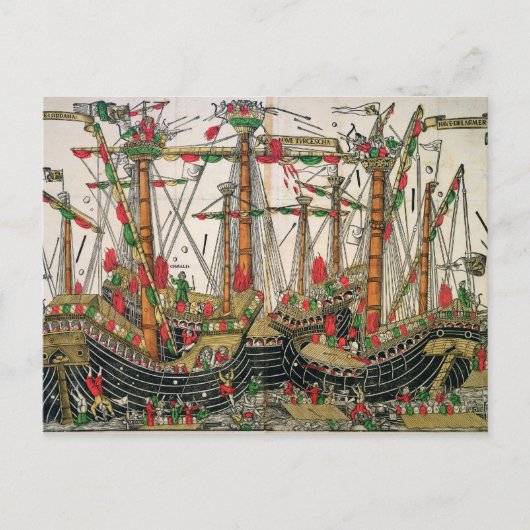 Slag bij Zonchio, 1499 Briefkaart (Voorkant)