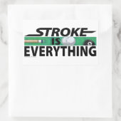 Slag is Alles 8-bits Rechthoekige Sticker (Tas)