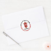 Slag met GOD CROSS 1 Ronde Sticker (Envelop)