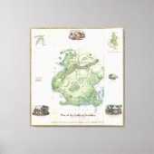  slag om Brooklyn NY Map (1867) Canvas Afdruk (Voorkant)