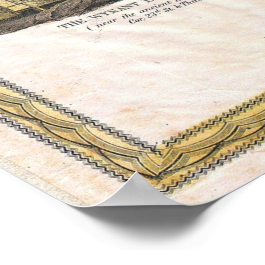 slag om Brooklyn NY Map (1867) Poster (Hoek)