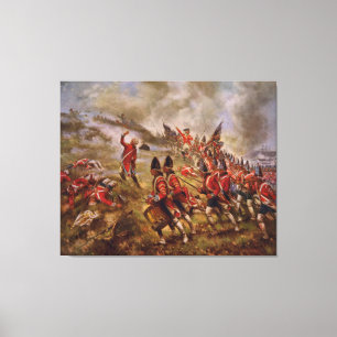 Slag om Bunker Hill door Edward Percy Moran Canvas Afdruk