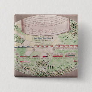 Slag om Camden, 1780 Vierkante Button 5,1 Cm