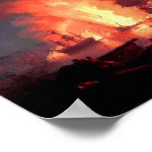 Slag om Cesme bij nacht Poster (Hoek)