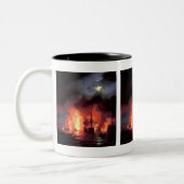 Slag om Cesme bij nacht Tweekleurige Koffiemok (Links)