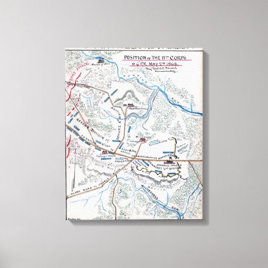 Slag om Chancellorsville Canvas Afdruk (Voorkant)