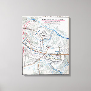 Slag om Chancellorsville Canvas Afdruk