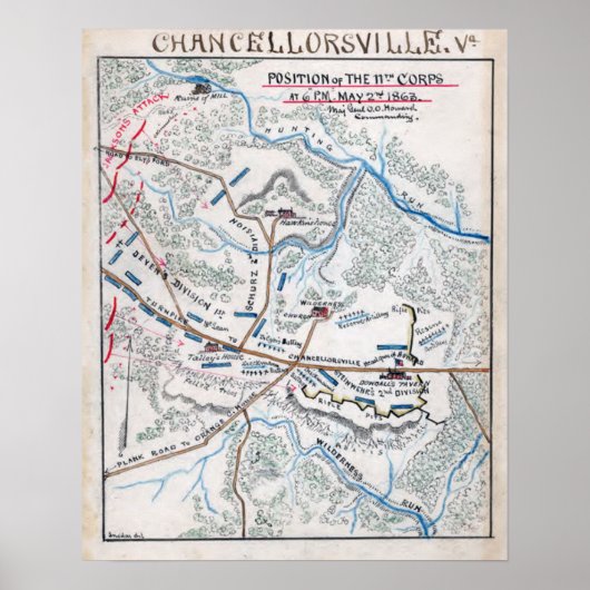 Slag om Chancellorsville Poster (Voorkant)
