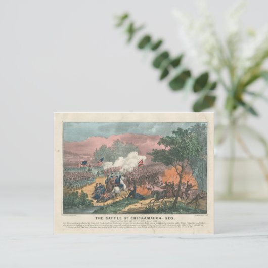 Slag om Chickamauga Briefkaart (Staand voorkant)