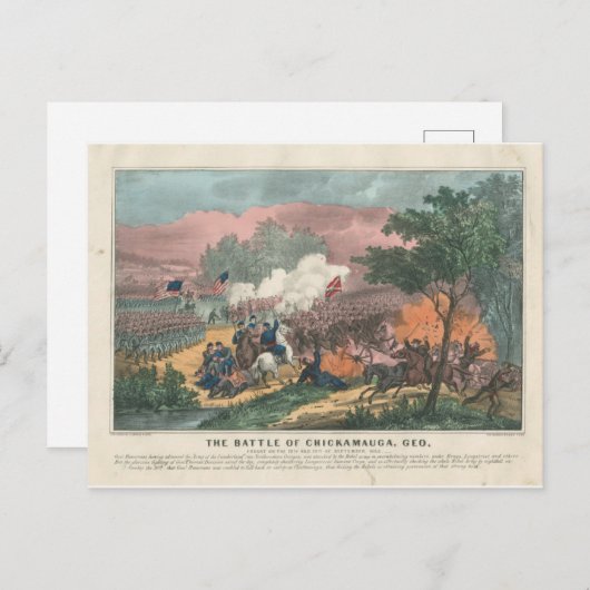 Slag om Chickamauga Briefkaart (Voorkant / Achterkant)