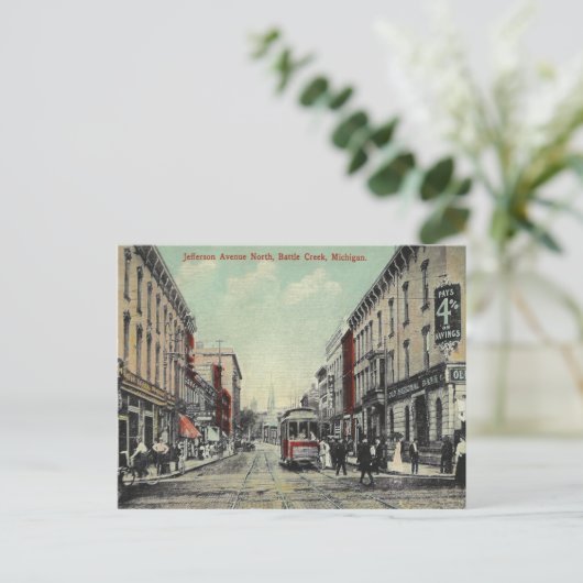  slag om Creek Michigan Briefkaart (Staand voorkant)