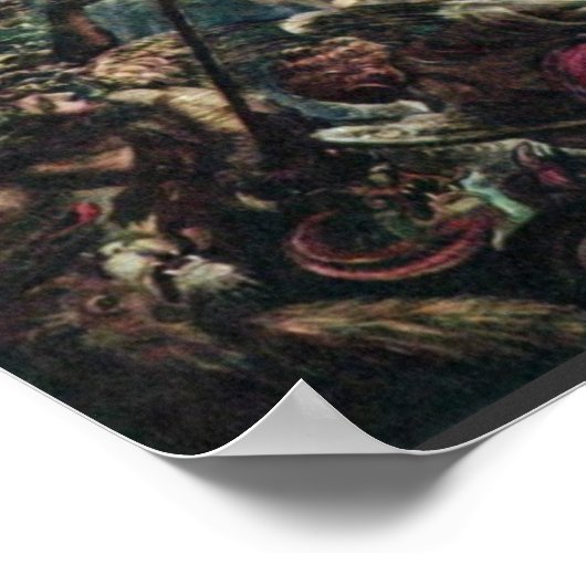 Slag om de Michael met Satan bij Tint Poster (Hoek)