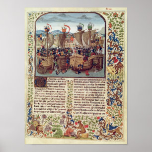 Slag om Ecluse, van Froissart's Chronicle Poster