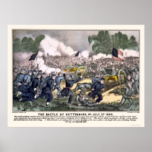 Slag om Gettysburg tegen 1863 Poster (Voorkant)