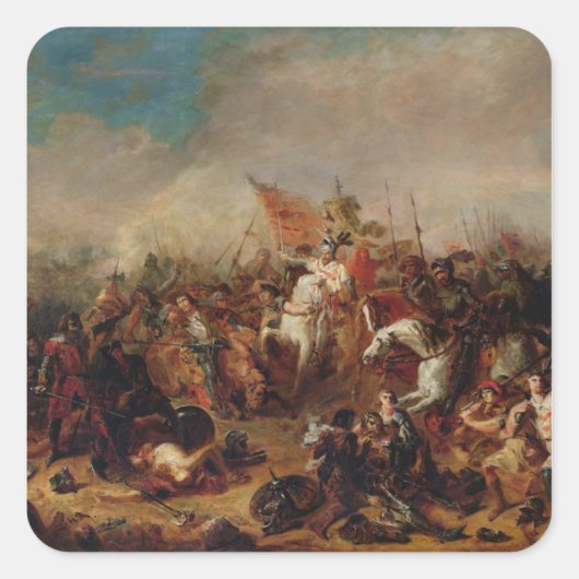 Slag om Hastings in 1066 Vierkante Sticker (Voorkant)