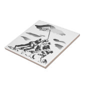 Slag om Iwo Jima Tegeltje (Zijkant)