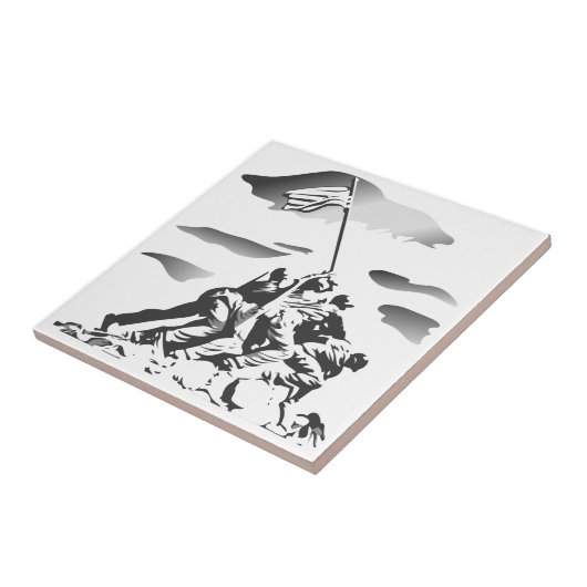 Slag om Iwo Jima Tegeltje (Zijkant)