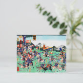 Slag om Kawanakajima, Ukiyo-e Briefkaart (Staand voorkant)