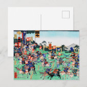 Slag om Kawanakajima, Ukiyo-e Briefkaart (Voorkant / Achterkant)