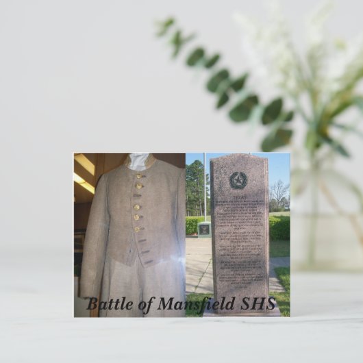 Slag om Mansfield Louisiana Briefkaart (Staand voorkant)