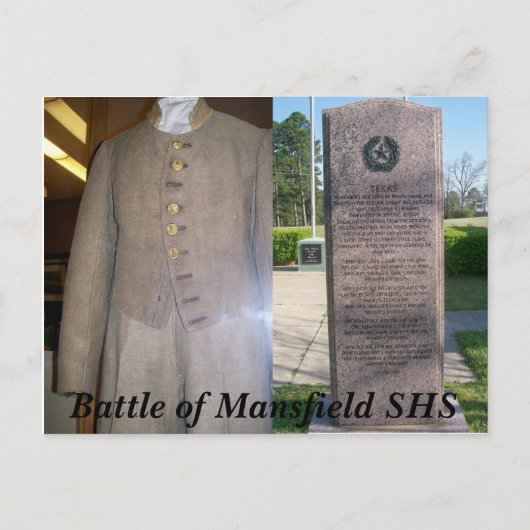 Slag om Mansfield Louisiana Briefkaart (Voorkant)